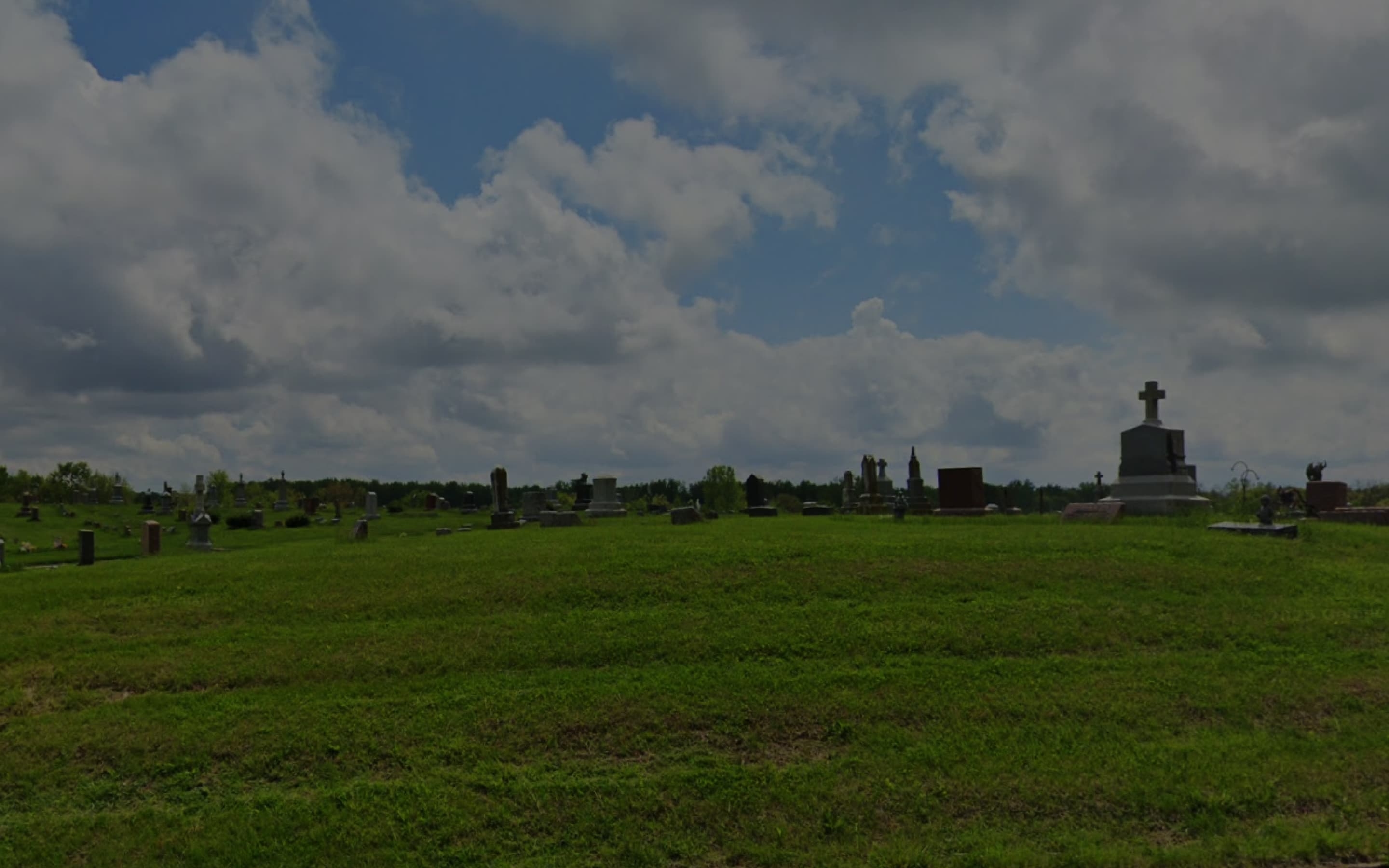 Photo with a view of Calvary Cemetery